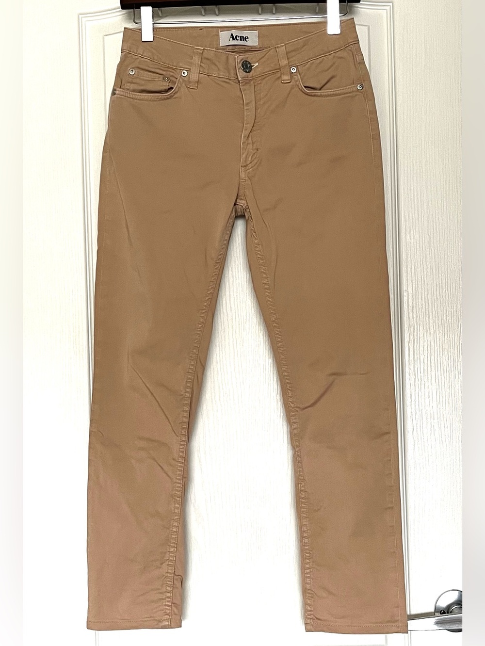 Acne Studios Flex S Satin Nude Slim Skinny Jeans Pants Size 27